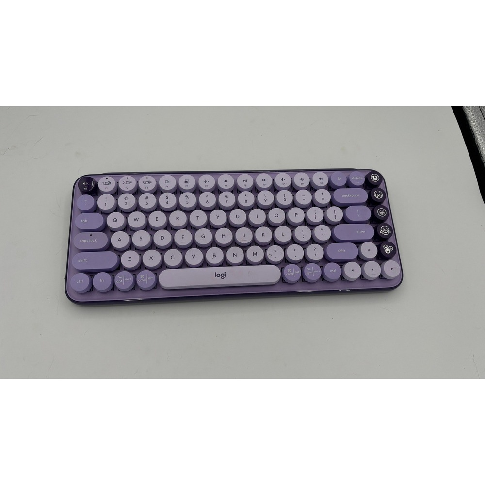 Logitech POP Keys Keyboard Unisex OS Purple Wireless Mechanical Emoji Retro